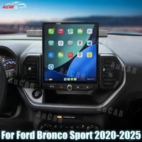 Aucar 12 Tesla Style Android 13 Lecteur multimédia DVD de voiture GPS Navigation pour Ford Bronco Sport 2020-2025 Radio vidéo de voiture stéréo
