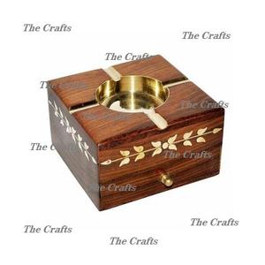 Plateau à tabac en bois et en acier inoxydable pour accessoires pour fumeurs Porte-cendres pour fumer de forme ronde à un prix acceptable - Product Image 4