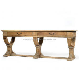 Mesa de comedor Rectangular de estilo americano moderno, madera de pino maciza de lujo para dormitorio, baño, entrada, hogar, taller, lavandería - Product Image 1