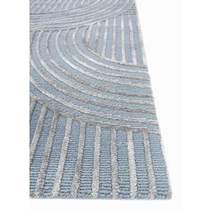 Alfombra Azul Azalea Anudada a Mano de Lana, Bambú y Seda, Alfombra Abstracta de Algodón Orgánico para Sala de Estar, Alfombra de Yute para el Hogar y el Pasillo - Product Image 4