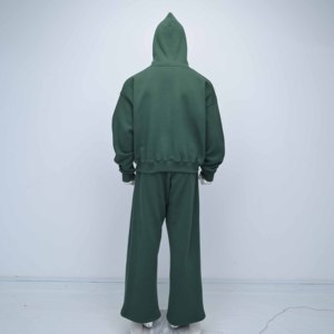 High Quality Hooded Solid Men's Training Wear Sports OEM Sublimated Breathable <b>Fleece</b> Winter Plus Size Eco-Friendly Tracksuit - Product Image 2