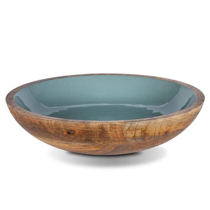 Multi-color Painted Enamel <b>Wooden</b> <b>Fruit</b> <b>Bowl</b> - Product Image 3