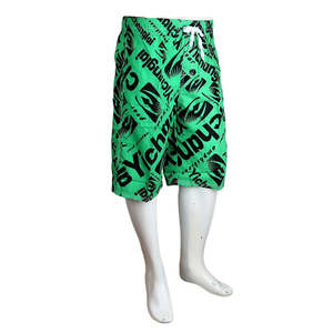 กางเกงชายหาดขาสั้นผู้ชาย - สีเขียว - Product Image 1
