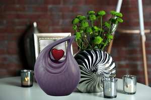 Urna de cremación en forma de lágrima de Metal perla púrpura de tamaño completo para cenizas humanas de hasta 210 libras urna púrpura para adultos para cenizas masculinas y femeninas - Product Image 4