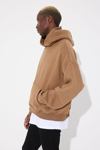 Sudadera con capucha de algodón pesado de calidad para hombre, jersey con estampado personalizado, Térmica de gran tamaño con patrón sólido térmico OEM, 2025 - Product Image 5