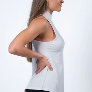 Camisetas sin mangas de verano personalizables para mujer, camiseta de gimnasio de secado rápido XS, opciones de talla única, camisa de entrenamiento de estilo INS, punto de algodón 100% - Product Image 3