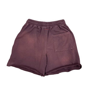 Short pour homme teint en couleur unie délavé à l'acide écologique 100% coton respirant séchage rapide Design personnalisé nouveauté - Product Image 5