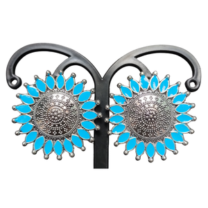 Genuine Quality <b>Earrings</b> <b>Set</b> with <b>Silver</b> Plated Fashionable <b>Earrings</b> Jewelry for Women Wear by Indian Exporters - Product Image 1