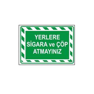 PVC <b>Vinyl</b> Sticker for Home Decoration for Outdoor Use-Do Not Litter or Throw Cigarette Butts on the Ground - Product Image 1