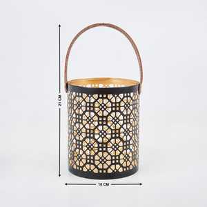 Farolillo Votivo Marroquí Cilíndrico de Hierro en Dos Tonos para el Hogar, Eventos, Bodas y Navidad (Venta al Por Mayor) - Product Image 4