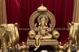 ของตกแต่งวินากะทางเข้างานแต่งงานสไตล์ทิศใต้ที่สวยงามขายดีในราคาไม่แพงรูปปั้นเทวรูปผ้าใยทองสำหรับงาน /พูจาสหรัฐอเมริกา - Product Image 4