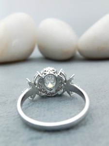 Customizable Fancy Solitaire Oval Shape VVS Lab Grown Engagement Wedding Diamond Ring Trendy Party Anniversary Gifts 925 - Product Image 4