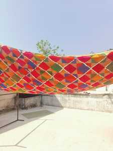 7X3ฟุตใช้ได้ทั้งชายและหญิง fulkari chaddar กับ4แท่งที่จะถือเครื่องประดับ punjabi viyaah ของตกแต่งงานแต่งงานดั้งเดิม sikh - Product Image 3