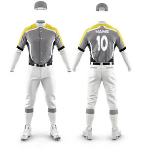 Recién llegados, uniforme de béisbol bordado personalizado con estampado brillante, camisa de estilo, uniforme de béisbol en blanco deportivo barato al por mayor a la venta - Product Image 5