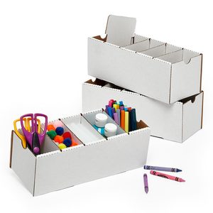 Minimalist Standing Type Parts <b>Bin</b> with Dividers for Desk Storage - Product Image 1