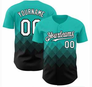 Camiseta de béisbol de primera calidad con botones, 100% poliéster para hombre - Product Image 2