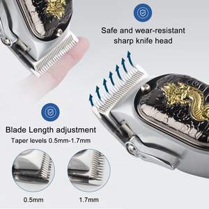 Tondeuse à cheveux professionnelle sans fil pour barbier, kit de tondeuse à lame en T, écran LED, lames en acier inoxydable, IPX7, USB, pour hommes - Product Image 4