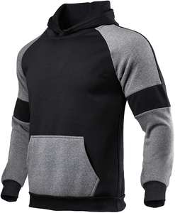 Sudadera con capucha con cremallera atlética deportiva de lana de gran tamaño para hombre y pantalones de jogging chándal de dos piezas estampado para deportes de invierno - Product Image 6
