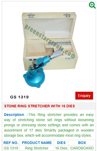 GS 1319 Outils et équipement essentiels pour la bijouterie Civière d'anneaux en pierre avec 16 matrices pour l'artisanat de bijoux - Product Image 2