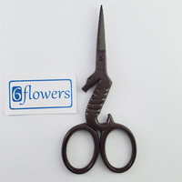 Logo de marque personnalisé conception d'hippocampe gaucher artisanat ciseaux d'enfilage ciseaux de broderie à pointe aiguille bord lisse