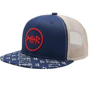 หมวกปักลายปลา ลายพราง สำหรับทุกเพศ เหมาะสำหรับปั่นจักรยาน กิจกรรมกลางแจ้ง ชายหาด แฟชั่นฮิปฮอป คุณภาพสูง ตาข่าย 6 แผง ปีกแบน INJAE รุ่นสั่งทำพิเศษ 112 - Product Image 1