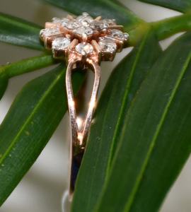 Bague exclusive en or massif 14K et 18K avec de véritables diamants naturels certifiés bijoux fins - Product Image 6