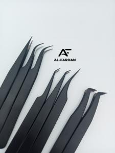 Pince à cils en acier inoxydable solide enduit de poudre noire outil d'extension de cils à poignée lâche pointue pour la marque privée de Volume - Product Image 6