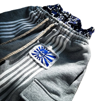 Pantalon de survêtement streetwear surdimensionné personnalisé pour homme, en coton épais délavé à l'acide, à double taille, coupe large et droite