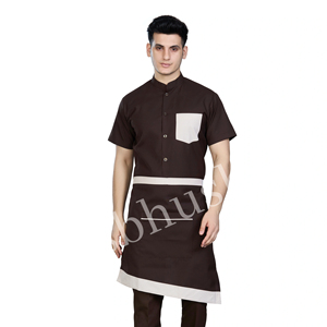 Tenues d'hôtel unisexes en polyester/coton, imprimées par transfert thermique, tunique et pantalon pour le personnel d'entretien, la réception et le personnel de restaurant - Product Image 2