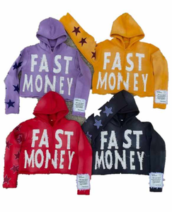 Date Streetwear détresse broderie à capuche polaire blanc Vintage Double couche acide lavage soleil délavé en détresse sweats à capuche pour hommes - Product Image 1