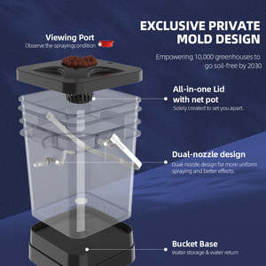 Sunplus DIY 5 galloni ad alta pressione aeroponica impianto <span class=keywords><strong>Cloner</strong></span> Kit secchio con 8 sito aeroponico benna sistema all'ingrosso - Product Image 2