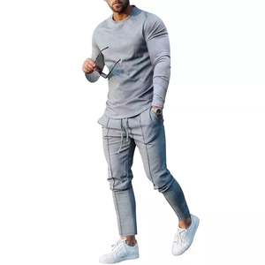 Men Winter <b>Tracksuits</b> Sweatsuit Activewear Anti-Bacterial Fleece 100% Cotton Casual Fitness Plus Size - Product Image 2