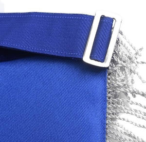 Tablier de Loge Bleue de Maître Vénérable, Design de Luxe Brodé, Fixation Magnétique à Coudre, Franges Argentées, Qualité aux Normes les Plus Élevées - Product Image 5