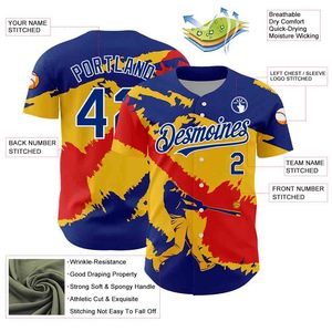 Camiseta de béisbol y softbol personalizada, sublimación, impresión digital, talla grande, transpirable, de secado rápido, conjunto de ropa deportiva, diseño propio - Product Image 6