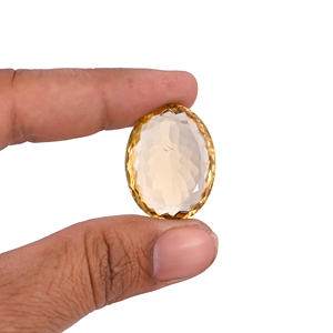 หินควอตซ์ธรรมชาติขนาด29x22มม. ตัดเป็นรูปวงรีขนาด50ซม. สำหรับทำเครื่องประดับ1ชิ้น - Product Image 4