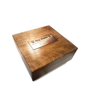 Urne en bois pour animaux de compagnie pour cendres chien chat boîte cercueil de crémation personnalisé gravé sur mesure petit moyen grand - Product Image 6