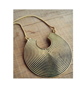 Collar de latón de aspecto tradicional, cadena de suéter, exquisito collar con colgante de latón con producto de venta, artesanía Natural - Product Image 3