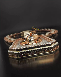 จี้เพชรโมอิสทรงกลมแวววาว10K ประดับเพชรหน้าอกลงจี้ฮิปฮอป - Product Image 3