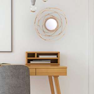 High Good Quality Bamboo Rattan <b>Small</b> Round <b>Mirror</b> <b>Bathroom</b> <b>Mirror</b> Decor Customize Package Bedroom Furniture - Product Image 4