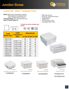 Boîtier de jonction extérieur OnElecs en ABS/PC, étanche IP65, avec prise en caoutchouc, boîtier de distribution de bornes, modèle OSSJB - Product Image 5