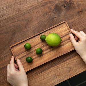 ถาดเสิร์ฟชาและกาแฟทำจากไม้อะคาเซียที่ทันสมัยสำหรับเก็บของในห้องครัวหรือห้องน้ำ - Product Image 2