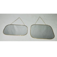 Miroirs décoratifs muraux modernes en acier inoxydable poli, encadrés, personnalisables pour Noël, art métallique coloré pour la maison, à suspendre
