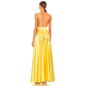 Nouveau design de robe de soirée à col en V profond sans manches fendue sur le côté pour femmes - Product Image 6