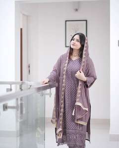 Venta al por mayor de ropa india y pakistaní Fancy Faux Georgette Salwar Suit con pantalón pesado de microalgodón y Dupatta incluido - Product Image 4