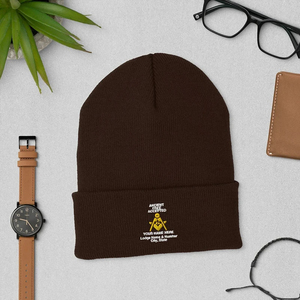 Gorro Masónico Personalizado con Bordado, Cálido y Elegante, Artículos para Logia Masónica, Gorro de Punto Acrílico con Bordado de Maestro Masón - Product Image 6