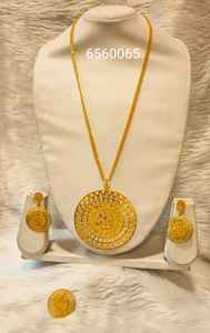 ชุดเครื่องประดับแฟชั่นแอฟริกันทองเทียมและชิ้นทองปลอม - Product Image 4