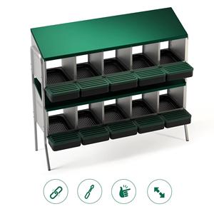 Solución Segura para Almacenamiento de Huevos: Caja de Nidificación Des Champs MG04D-L con <span class=keywords><strong>Ocho</strong></span> Compartimentos, Patas de Acero y Plástico PP - Product Image 3