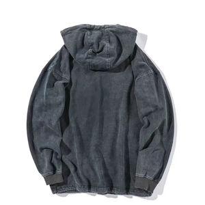 High Street Custom Acid Wash Oversize <b>Fleece</b> <b>Hoodie</b> for <b>Men</b> Wholesale Low MOQ Screen Printing for Winter Season - Product Image 5