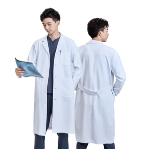 Uniforme Médico Unisex de Punto Blanco, Bata de Laboratorio, Uniforme de Algodón y Poliéster con Estampado Digital para Médicos, Enfermeras y Hospitales - Product Image 4