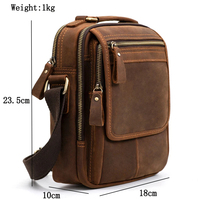 Tas bahu kulit antik pria bisnis tas kurir selempang pria pabrikan tas Crossbody pria